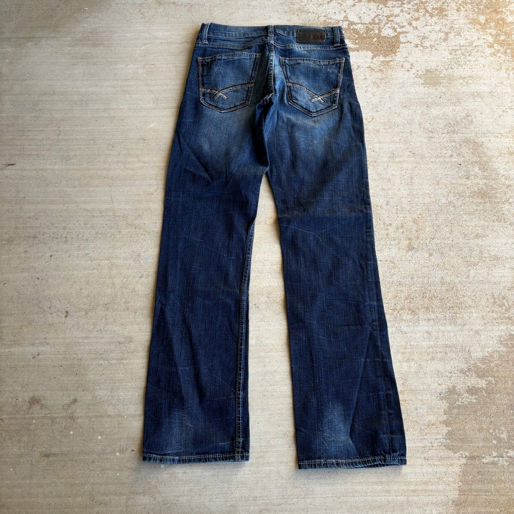 Y2K BKE Jake Straight Leg Jeans Mens 29L Dark Wash Stretch Denim Blue Pants